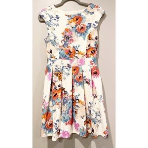 Emerald Sundae Floral Pleated M Tulle Lined Dress